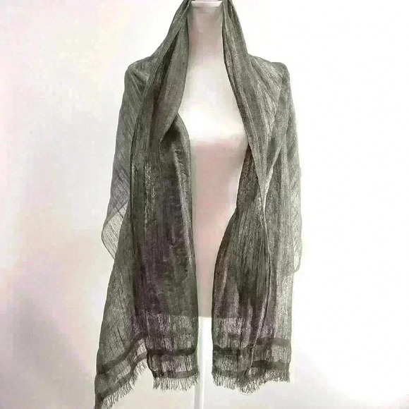 Metallic Unbranded Scarf Accessory Grey X10 - Picture 1 of 6